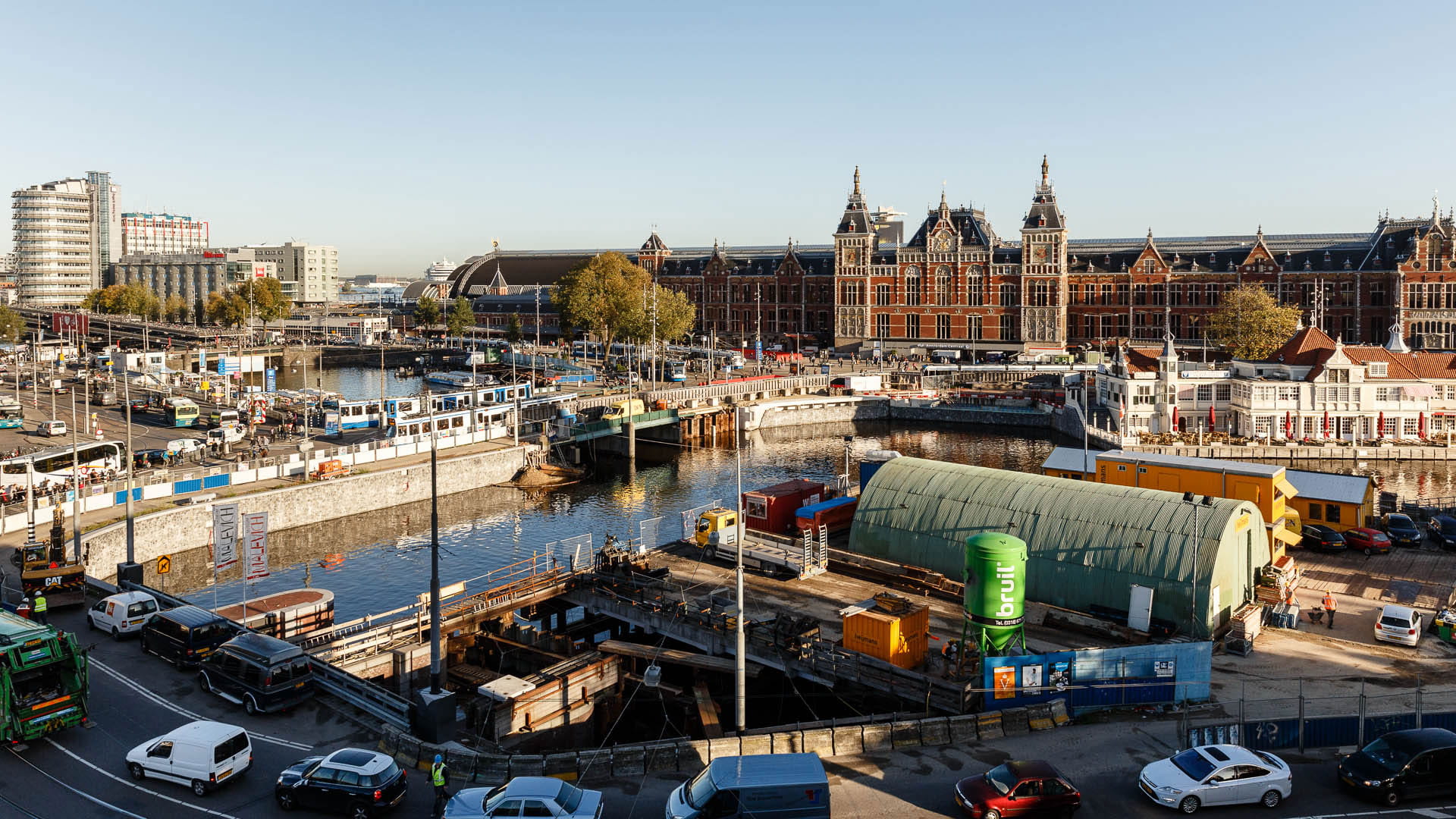 Overzichtsfoto Noord-Zuid lijn Amsterdam